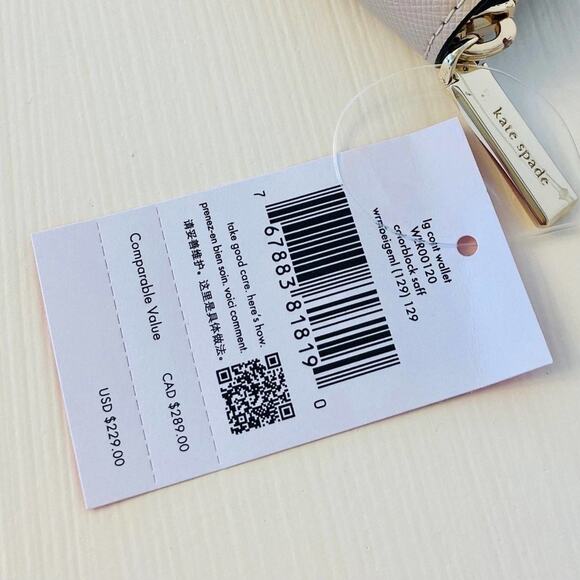 Kate Spade staci large continental wallet beige multi - Picture 4 of 7